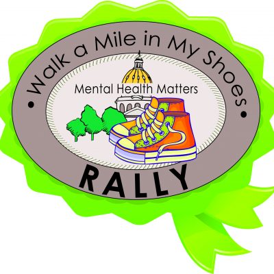Walk a mile in my shoes logo.