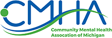 The logo of the Community Mental Health Association of Michigan addressing collective trauma.